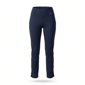Azorts Women's High-Waisted Hiking Pants – Navy Blue Straight Leg Activewear with Split Hem & Pockets